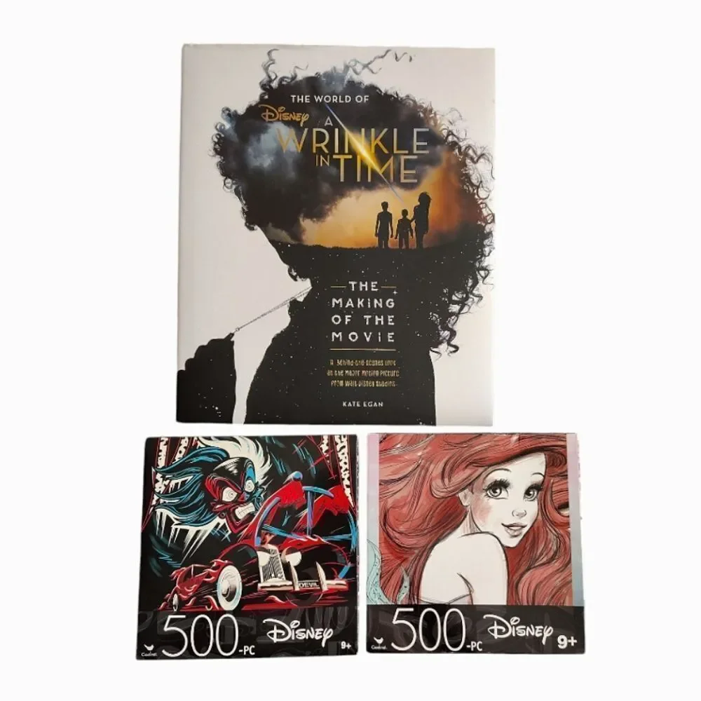 Disney‎ The Making Of A Wrinkle In Time Movie Book And 2 Puzzles Lot NWT